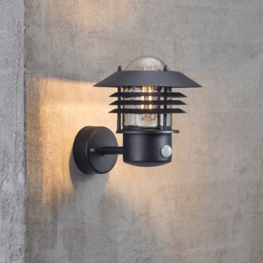 Nordlux Vejers Sensor - Außenwandleuchte mit Bewegungsmelder - 22 x 23 x 26 cm - IP54 - schwarz