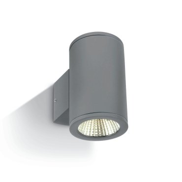 ONE Light Outdoor Wall Cylinders Up &amp; Down Beam - Außenwandleuchte - 8 x 10.6 x 13.8 cm - 2 x 6W LED inkl - IP54 - grau