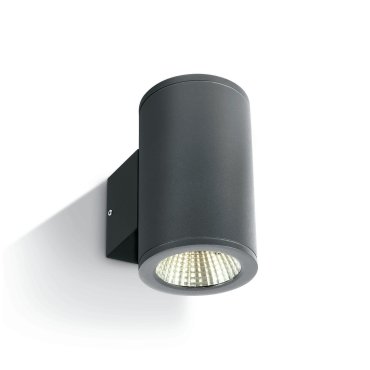 ONE Light Outdoor Wall Cylinders Up &amp; Down Beam - Außenwandleuchte - 8 x 10,6 x 13,8 cm - 2 x 6W LED inkl. - IP54 - anthrazit