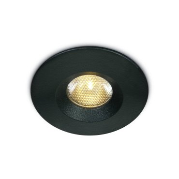ONE Light - Einbaustrahler - Ø 46 mm, Ø 38 mm Einbaumaß - 3W dimmbare LED inkl. - IP65 - schwarz