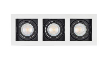 Projectlight Bloq 3 - Einbaustrahler - 270 x 100 mm, 250 x 92 mm Einbaumaß - weiß und schwarz
