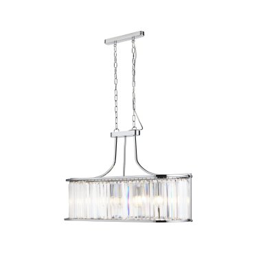 Searchlight Victoria - Pendelleuchte - 78 x 30 x 150 cm - Chrom und transparent