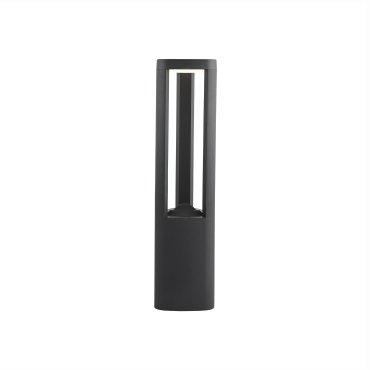 Searchlight Michigan - Gartenleuchte - 13 x 13 x 50 cm - 5.5W LED inkl. - IP54 - dunkelgrau