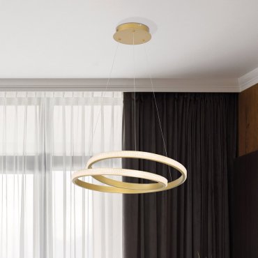 Nova Luce Grania - Pendelleuchte - Ø 55 x 120 cm - 25W dimmbare LED inkl - matt gold