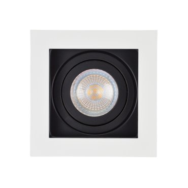 Projectlight Bloq 1 - Einbaustrahler - 100 x 100 mm, 92 x 92 mm Einbaumaß - weiß und schwarz