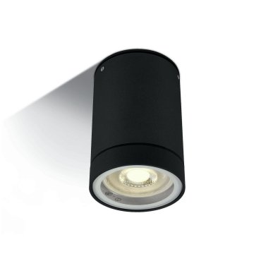 ONE Light GU10 Outdoor Cylinders - Deckenleuchte für den Außenbereich - Ø 6,5 x 9,5 cm - IP54 - schwarz