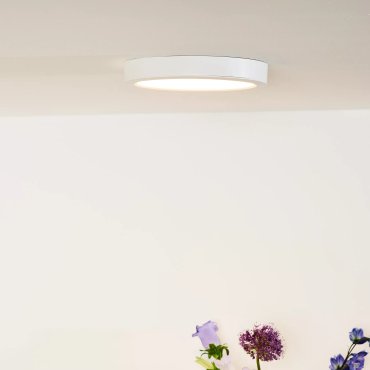 Lucide Tendo - Deckenleuchte/Einbaustrahler - Ø 22,5 x 3 cm - 18W LED inkl. - weiß