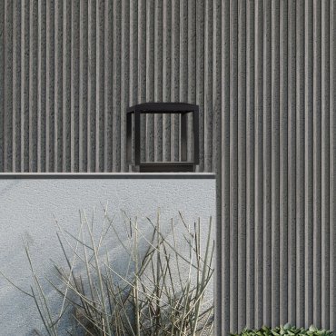 Nova Luce Prive - Gartenpfosten - 35 x 36 x 35 cm - 15W LED inkl. - IP65 - Sand schwarz