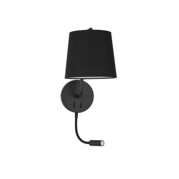 Nova Luce Sage - Wandleuchte mit Schalter - 20 x 29 x 59 cm - 3W LED inkl. - schwarz