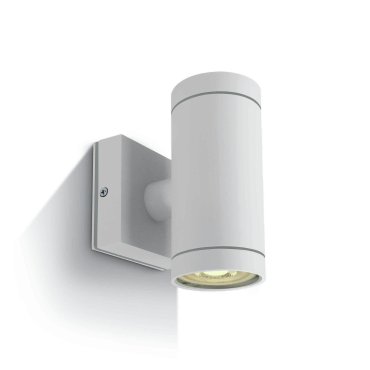 ONE Light GU10 Outdoor Cylinders - Außenwandleuchte - Ø 6,5 x 14,2 cm - IP54 - weiß