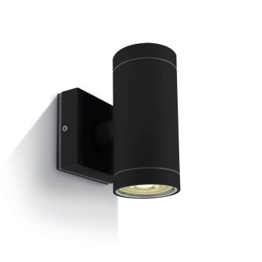 ONE Light GU10 Outdoor Cylinders - Außenwandleuchte - Ø 6,5 x 14,2 cm - IP54 - schwarz