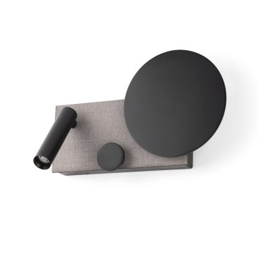 Faro Klee Left - Wandleuchte mit Leselicht - 27 x 16 x 3 cm - 10W+ 3W dimmbare LED inkl - schwarz &amp; grau