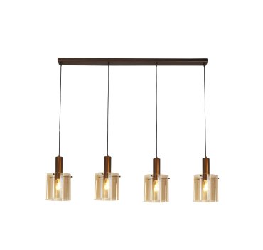 Searchlight Sweden - Pendelleuchte - 142 x 150 cm - mokka und bernsteinfarben