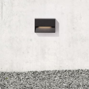 Nova Luce Vision - Außenwandleuchte - 10 x 6,7 x 2,9 cm - 2W LED inkl. - IP54 - dunkel anthrazit