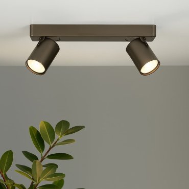 Projectlight Phoebe - Aufbaustrahler 2L - 32 x 7 x 11 cm - bronzefarben