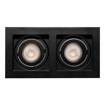 Projectlight Bloq 2L - Einbaustrahler - 180 x 100 mm, 171 x 92 mm Einbaumaß - schwarz