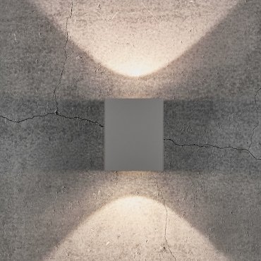 Nordlux Canto Kubi 2 - Außenwandleuchte - 8,7 x 10,4 x 10 cm - 2 x 6W LED inkl. - IP44 - grau
