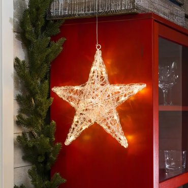 Konstsmide Weihnachtsbeleuchtung - Weihnachtsstern - 32 x 8 x 34 cm - transparent