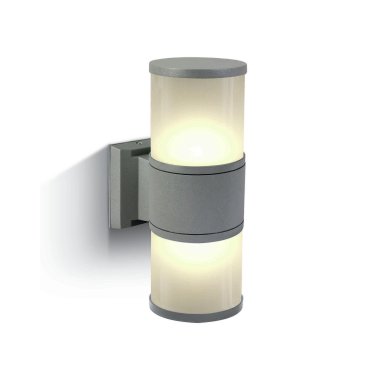ONE Light E27 Tube Lights - Außenwandleuchten - 10,7 x 30 cm - IP54 - grau