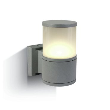 ONE Light E27 Tube Lights - Außenwandleuchte - 10,7 x 21 cm - IP54 - grau
