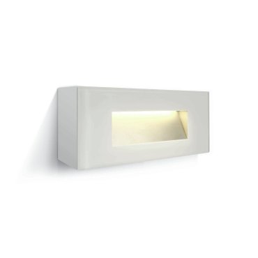 ONE Light Glass Face - Außenwandleuchte - 19 x 5,5 x 8 cm - 5W LED inkl. - IP65 - weiß
