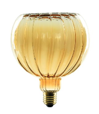 Segula LED-Lampe - Floating Globe gerade - Ø 15 x 18,5 cm - E27 - 6W dimmbar - 1900K - bernsteinfarben