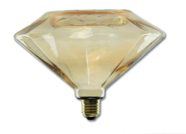 AUSSTELLUNGSSTÜCK - Segula LED-Lampe - Floating Diamond - Ø 20 x 17 cm - E27 - 8W dimmbar - 1900K - amber