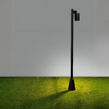 Nova Luce Spy - Gartenpfosten - Ø 7,5 x 100 x 14 cm - IP65 - Sand schwarz