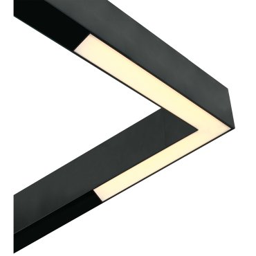ONE Light Magnetschienensystem MAXI - Ecke linear - Schienenspot - 33,5 x 3,7 x 4,7 cm - 25W LED inkl. - schwarz