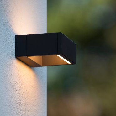 Lucide Goa - Außenwandleuchte - 15 x 13 x 6 cm - 6W LED inkl - IP54 - schwarz