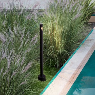 Nova Luce Luxor - Gartenleuchte - Ø 8 x 60 cm - 4W LED inkl. - IP65 - Sand schwarz