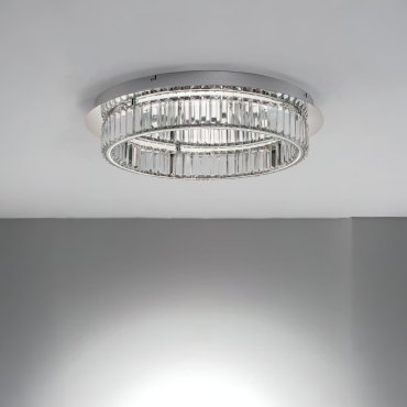 Nova Luce Aurelia - deckenleuchte - Ø 60 x 12 cm - 41W dimmbare LED inkl. - chrom