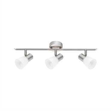 Nova Luce Publico - Aufbaustrahler 3L - 52 x 7,8 x 16,2 cm - Nickel satiniert