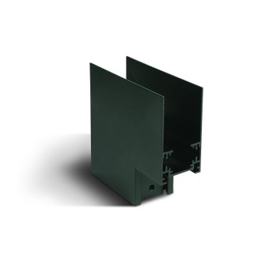 ONE Light Magnetisches Schienensystem MAXI - Vertikales, externes Aufbau-Eckprofil - 11 x 7,5 x 4 cm - schwarz