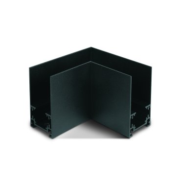 ONE Light Magnetschienensystem MAXI - horizontales Aufputz-Eckprofil - 11 x 7,5 x 4 cm - schwarz