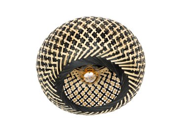 ETH Otis - deckenleuchte - Ø 30 x 25 cm - schwarz und hellbraun