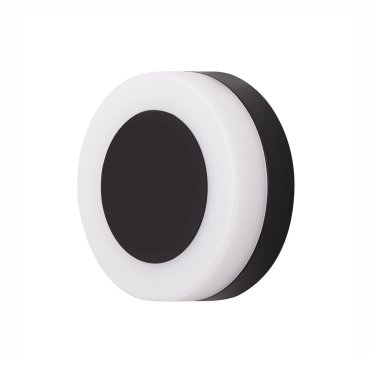 Nova Luce Tune - Außenwandleuchte - Ø 15 x 5,5 cm - 9W LED inkl. - IP65 - schwarz und weiß