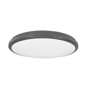 Nova Luce Tommy - Außen-Deckenleuchte - Ø 32 x 6 cm - 30W LED inkl. - IP54 - dunkelgrau und weiß