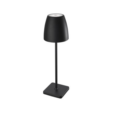 Nova Luce Colt - batteriebetriebene Tischleuchte für den Außenbereich - Ø 11 x 38 cm - 1W dimmbare LED inkl - IP44 - sand schwarz