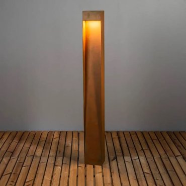 Konstsmide Rho - Pollerleuchte - 12 x 9 x 100 cm - 10W dimmbare LED inkl. - IP54 - rostbraun