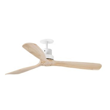 Faro Lantau L - Deckenventilator mit Einbaufassung - Ø 132 cm - matt Weiß und Kiefer