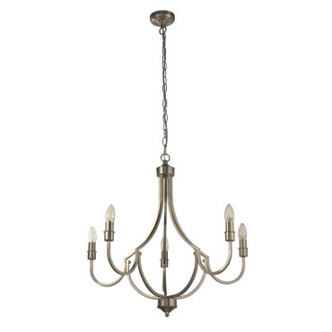 Searchlight Lodge - Kronleuchter - Ø 65 x 120 cm - satiniert silber