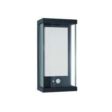Nova Luce Bay - Außenwandleuchte mit Solarsensor und Schalter - 12,6 x 8,3 x 25,2 cm - 1,5W dimmbare LED inkl - IP65 - anthrazit