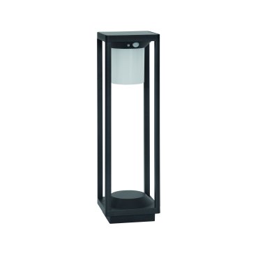 Nova Luce Loveto - tragbare Stehleuchte mit Solarsensor - 14,5 x 14,5 x 50 cm - 1,5W dimmbare LED inkl - IP65 - anthrazit