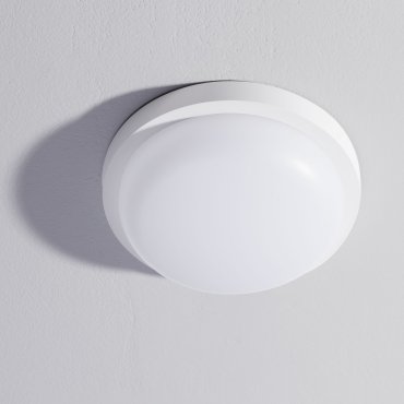 Nova Luce Reo - Außen-Deckenleuchte - Ø 23,5 x 7,5 cm - 19W LED inkl. - IP65 - Sand Weiß
