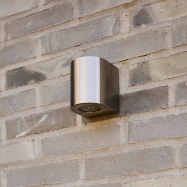 Nordlux Canto 2 - Außenwandleuchte - 8,7 x 10,4 cm - 2 x 6W LED inkl. - IP44 - Edelstahl
