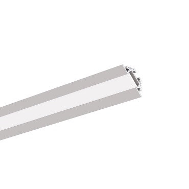 Klus Pac-alu - LED-Eckprofil - 3,04cm breit mit 1,31cm Fensterbreite - silber eloxiert