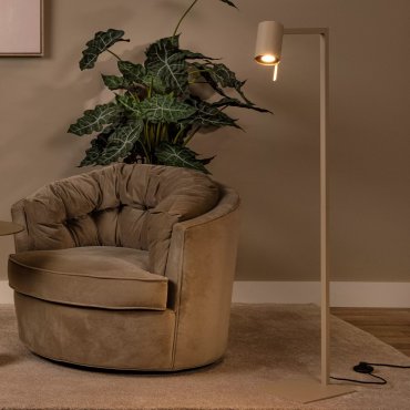 Lucide Lesley - Stehleuchte - 34 x 20 x 130 cm - taupe