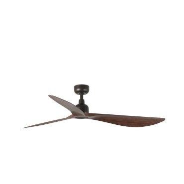 Faro Outwood L – Deckenventilator – Ø 150 cm – IP44 – schwarz und dunkles Walnussholz