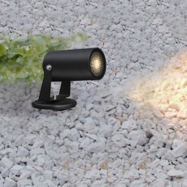 Nova Luce Destry – Bodenspot - Ø 5,5 x 11,5 cm - IP54 - dunkel anthrazit